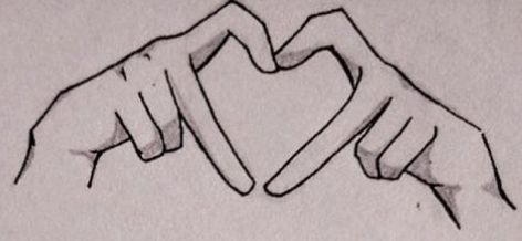 Hand Drawing Reference Heart, Drawings For Partner, Easy Drawings For Girlfriend, Cute Relationship Drawings Easy, Heart With Fingers Drawing, Shaded Heart Drawing, Person Flipping Off Drawing, Things To Draw For Your Bf, How To Draw Heart Hands