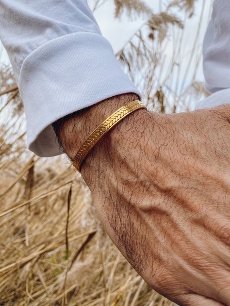 JEWELRY :: Bracelets :: Men Bracelets :: Gold Bangle Bracelet Men - Christina Christi Handmade Products Bracelet Men Gold, Gold Bracelet For Men, Mens Bracelet Gold Jewelry, Man Gold Bracelet Design, Antique Gold Bracelet, Mens Bangles, Jewelry Bracelets Gold, Mens Gold Bracelets, Bracelet Men