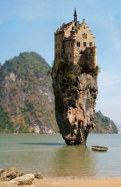 Castle on a rock in Dublin, Ireland... this is for real. Castle House Island, Health Photos, Unique Buildings, A Castle, Dublin Ireland, Pretty Places, Oh The Places Youll Go, Narnia, Places Around The World