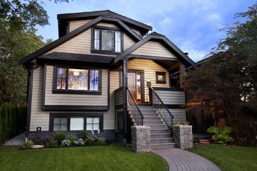 exterior house trim for light gray siding | Exterior dark trim Design Ideas, Pictures, Remodel and Decor House Trim Exterior, Backyard Revamp, Brown Brick Houses, Cedar Board, Siding Installation, Tan House, Siding Ideas, Vinyl Board, Exterior House Colors Stucco