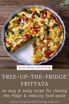 Roasted Veggie Quiche, Recipes With Roasted Vegetables, Frittata Recipes Vegetarian, Gluten Free Frittata Recipes, Leftover Roast Vegetable Recipes, Leftover Roasted Vegetables Recipes, Leftover Veggies Recipes, Leftover Veggie Tray Recipes, Leftover Vegetable Recipes