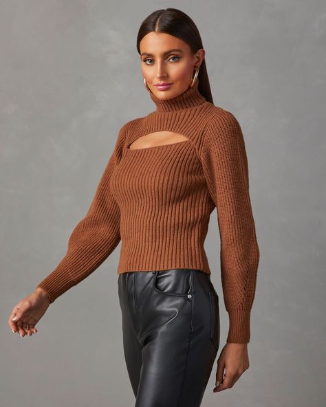 Turtleneck under sweater outfit