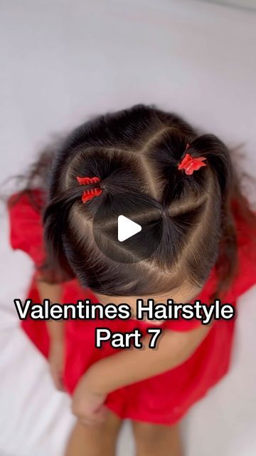 Heart Toddler Hair, Heart Shaped Part In Hair, Toddler Heart Hairstyles Girl, Heart Shaped Hairstyles For Kids, Heart Hairstyles For Kids, Heart Shape Hairstyles, Heart Hairstyle For Kids Easy, Heart Part Hairstyle, Heart Shaped Hairstyles