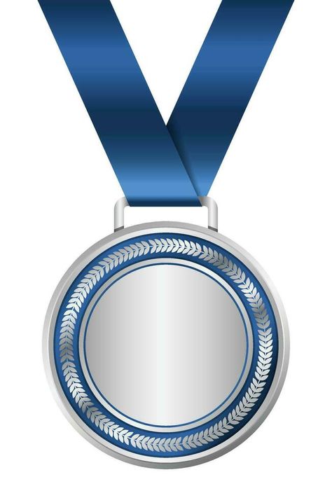 Silver medal. Realistic medal. Silver medal with ribbon. Prize for winner. Award with ribbon. Vector illustration Award Medal, Ribbon Vector, Emoji Images, Image Downloads, Chiffon Gown, Vector Art, Vector Illustration, Chiffon, Ribbon