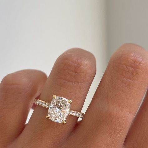 Cullen Jewellery | Custom Engagement Rings on Instagram: "✨ANNIKA - RING SETS✨⁠ ​⁠ ​SWIPE 👉 ⁠ ​⁠ ​A gorgeous Elongated Cushion Solitaire with Pave Band paired with:⁠ ​⁠ ​💜 Felicity Baguette Band ⁠ 💛 Arizona Hammer Set Band⁠ ​💚 Chiara Accent Band⁠ ​🧡 Joanna Pave Band ⁠ ​💖 Bianca Hammer Set Band⁠ 🩵 Lana Accent Band ⁠ ​⁠ ⁠ ​Ring Details:⁠ ​Annika Elongated Cushion Solitaire ⁠ Lab Grown Diamond ⁠ 2.07ct | F | VS2⁠ $6,410aud" Wedding Ring Stack Cushion Cut, Cushion Cut Engagement Ring Pave Band, Elongated Cushion With Pave Band, Elongated Cushion Engagement Ring Diamond Band, Elongated Cushion Engagement Ring With Pave Band, Cushion Pave Engagement Ring, Cushion Engagement Ring Stack, Elongated Cushion Pave, Cushion Cut Engagement Ring And Band