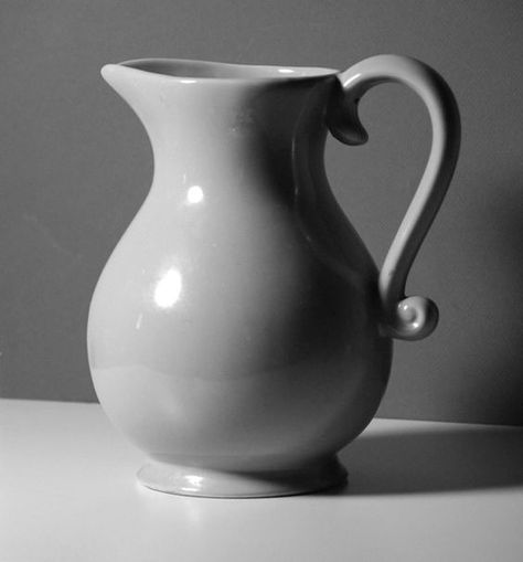 Good image for shading exercise. Shading Reference Object, Objects For Drawing, Still Life Drawing Pencil, Still Life Simple, Pitcher Drawing, Still Life Practice, Objects Reference, Objects To Draw, Still Life Objects