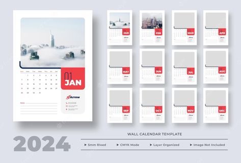 Premium PSD | 2024 wall calendar template wall calendar planner Wall Calendar Design Layout, Calender 2024 Designs, Calendar Design Layout, Wall Calender, Poster Calendar, Wall Calendar Design, Design Humor, Calendar Design Template, 달력 디자인