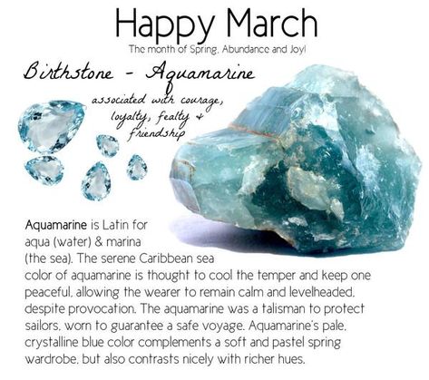 March Stone, March Pisces, Crystals Energy, Crystal Seashells, Happy March, Aquamarine Birthstone, Earth Gift, Crystals Healing, Birthstone Colors