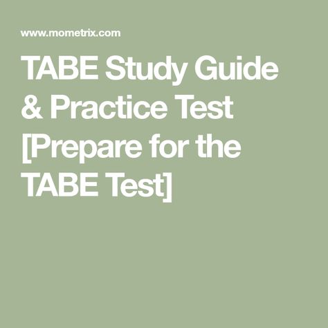 Test Questions, Study Guide