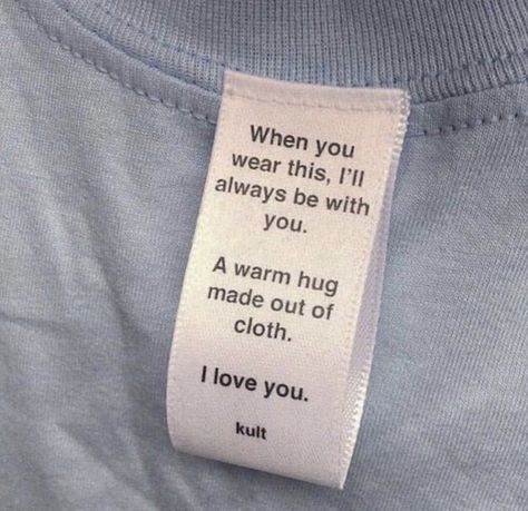 A warm hug made out of cloth. Clothing Labels Design, Hug Quotes, Taurus Moon, Warm Hug, Clothing Tags, Tag Design, Clothing Labels, A Quote, Quote Aesthetic