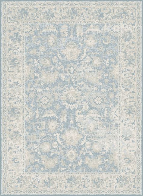 Features: -Color: Light blue. -Traditional style. -Oriental pattern. -Machine made. -Polypropylene fibers with cotton backing. -Use of rug pad recommended. Distressed: -Yes. Technique: -Machin Traditional Rug Bedroom, Dusty Blue Rug, Light Blue Persian Rug, Pale Blue Rug, Light Blue Floral Bedroom, Light Blue Rug Bedroom, Light Blue Rug Living Room, Moodboard Cafe, Light Blue Carpet