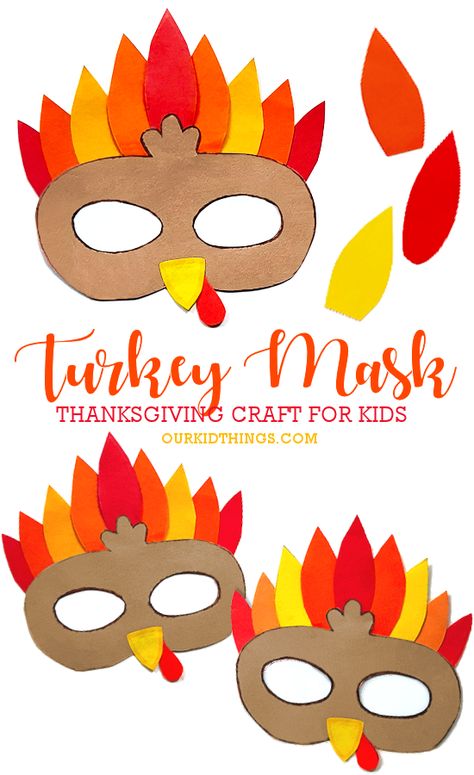 Turkey Mask Craft Turkey Crafts Preschool, Thanksgiving Arts And Crafts, Mask Craft, Turkey Crafts Kids, Fun Thanksgiving Crafts, Thanksgiving Crafts Preschool, Thanksgiving Turkey Craft, Easy Thanksgiving Crafts, November Crafts