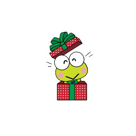 Kerropi Widget, Christmas Keroppi, Keroppi Christmas, Keroppi White Background, Christmas Frog Wallpaper, Hello Kitty Christmas Svg Free, Sanrio Winter, Hello Kitty Christmas Stickers, Christmas Drawing Ideas