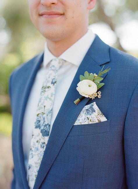 Blue Suit With Pocket Square, Navy Blue Groomsmen Suits Floral Tie, Floral Tie And Pocket Square, Blue Suit Floral Tie Wedding, Navy Blue Groom Suit Floral Tie, Wedding Suits Groom Floral Tie, Dusty Blue Suit Wedding, Navy Blue Suit With Floral Tie, Blue Floral Groomsmen