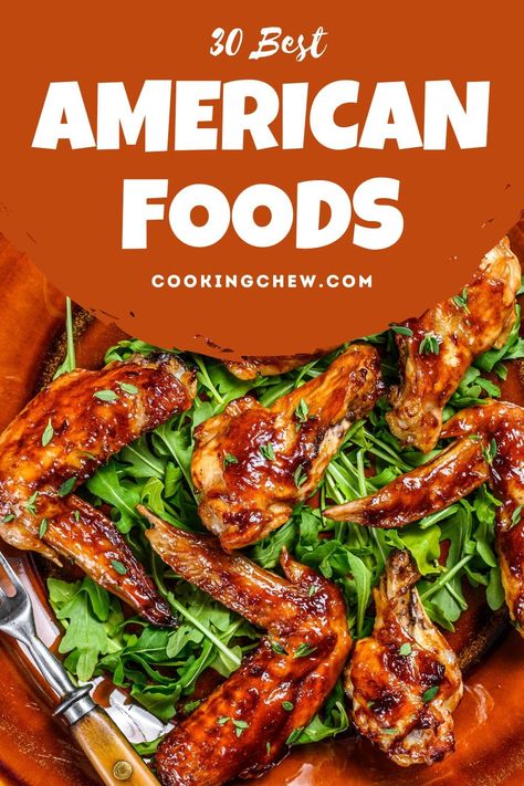 Take a peek at this curated list of foods you might find throughout the country & in certain regions that speak to American culture. This list of the top 30 American foods reveals dishes of the USA. Regional, Essen, American Foods Classic, American Recipes Dinner, Slavic Food, Cultural Meals, American Cuisine Recipes, Traditional American Food, American Foods