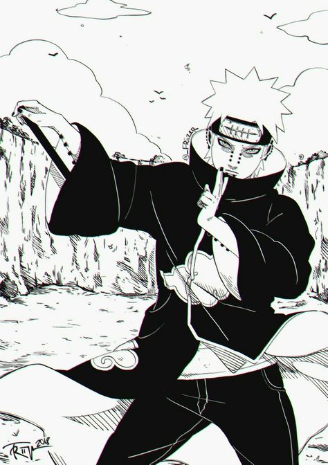 Naruto Manga Panels, Naruto Vs Pain, Naruto Pain, Naruto Vs, Naruto Manga, Manga Panels, Right Hand, Naruto, Black And White