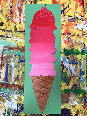 Elements of the Art Room: 2nd grade Value Ice Cream Cones Kindergarten Art Lessons, Kindergarten Art Projects, 2nd Grade Art, Art Projects For Teens, Art Projects For Adults, Toddler Art Projects, 3rd Grade Art, Classroom Art Projects, Value In Art