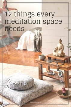 Diy Meditation Space, Meditation Room Inspiration, Zen Yoga Room, Yoga Room Ideas, Yoga Nook, Home Meditation Room, Reiki Room Ideas, Home Meditation Space, Zen Meditation Room