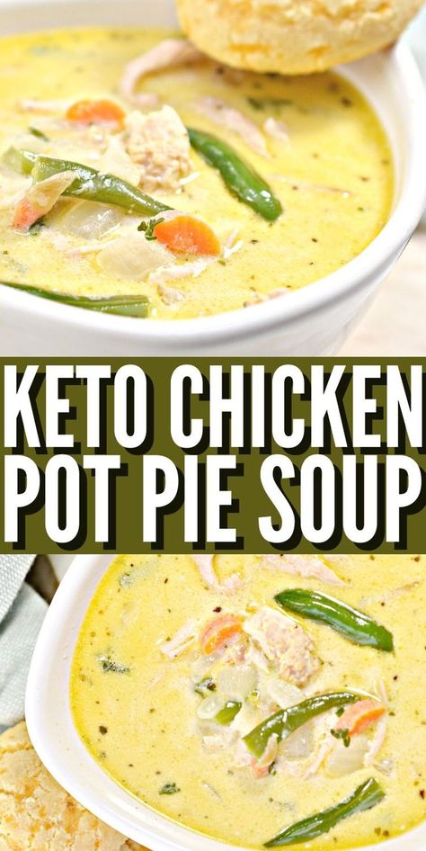 Keto Chicken Pot Pie Soup, Keto Chicken Pot Pie, Chicken Pot Pie Soup Recipe, Pot Pie Soup Recipe, Keto Chicken Soup, Low Carb Soup Recipes, Chicken Pot Pie Soup, Pot Pie Soup, Low Carb Soup