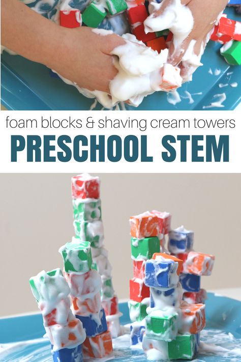 Shaving Cream Activities, Building Preschool, Stem Activities Preschool, Preschool Stem, Preschool Science Activities, Stem Activity, Summer Preschool, Learning Tips, Creative Curriculum