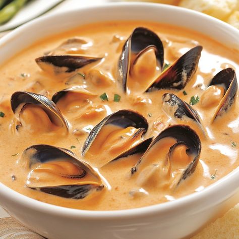 Steamed Mussels in Tomato Cream Sauce – Gymonset