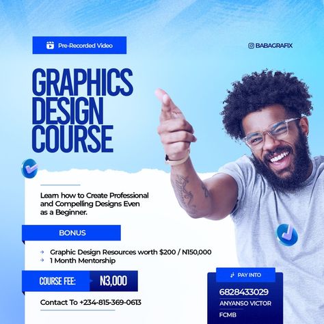 Course Flyer Design Inspiration, Course Poster Design Ideas, Course Advertisement Design, Course Banner Design, Course Ads Design, Promo Flyer Design Ideas, Graphic Design Course Poster, Graphic Design Training Flyer, Course Social Media Design