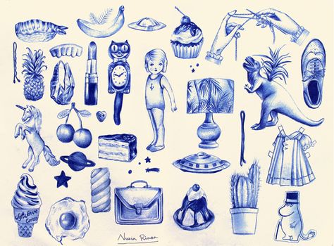 About mutants who collect things - NuriaRiaza Pen Drawings Aesthetic, Ballpoint Pen Tattoo, Biro Drawing, Ballpoint Pen Art, Ballpoint Pen Drawing, Pen Tattoo, Blue Pen, Pen Drawings, Pen Illustration