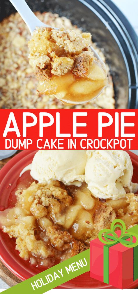 Apple Pie Crock Pot Dump Cake, Apple Pie Recipe Crockpot, Apple Dump Cake Slow Cooker, Easy Apple Desserts Crock Pots, Apple Dump Cake With Pie Filling Crock Pot, Apple Pie In The Crock Pot, Desserts In Crockpot Simple, Easy Crockpot Meals Dump And Go, Easy Dessert Crockpot Recipes