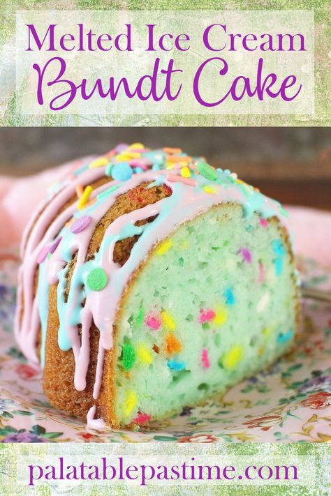 Birthday Bundt Cake, Orange Creamsicle Cake, Root Beer Cake, Easter Bundt Cake, Cake Texture, Cotton Candy Cakes, Melted Ice Cream, Creamsicle Cake, Bundt Recipes