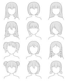 Aprende Como dibujar Anime y Manga con estos Consejos - Dibujos de Gabriel Anime Curly Hair, Short Hair Drawing, Long Hair Drawing, Anime Long Hair, Chibi Hair, How To Draw Anime, Pelo Anime, Manga Hair, Cartoon Hair