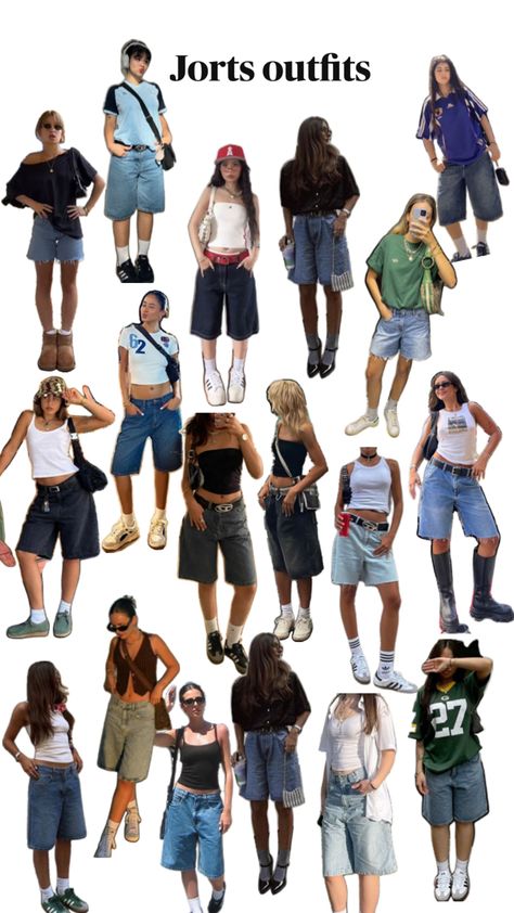 Tomboy Fashion Summer, 90s Hip Hop Outfits, Streetwear Fashion Summer, Curvy Casual Outfits, Oufits Casual, Cool Kids Clothes, Fitness Wear Outfits, Outfit Inspo Casual, Bermuda Jeans