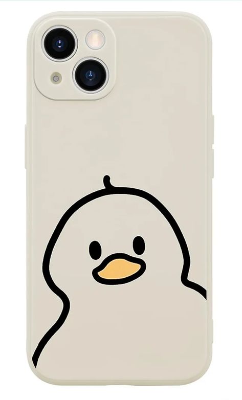 Cute Duck Phone Case for iPhone 11 Simple Drawing Duck Case Cover Liquid Silicone Soft Gel Rubber Anti-Scratch Durable Girly Women Matte Phone Cover Microfiber Lining Protective Cover -Follow for more🥰 Silicon Phone Cover, Simple Phone Case Paintings, Simple Aesthetic Phone Case, Easy Drawings For Phone Cases, Cute Phone Case Designs To Paint, Phone Covers Drawing, Diy Covers Phone, Iphone Case Drawing Ideas, Phone Case Painting Idea