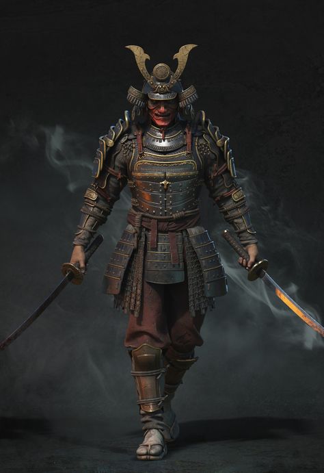 ArtStation - Japanese samurai, X BoWen🐌 Scifi Samurai, Tengu Samurai, Samurai Traditional, Fantasy Samurai, Samurai Concept, Guerriero Samurai, Samurai Warrior Tattoo, Ancient Samurai, Ronin Samurai