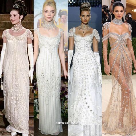 Which look best? Audrey Hepburn My Fair Lady Dress, Iconic Couture Dresses, My Fair Lady Wedding Dress, Audrey Hepburn Inspired Prom Dress, Audrey Hepburn Ball Gown, My Fair Lady Outfits, Met Gala 2024 Outfit, Kendall Jenner Met 2024, Sleeping Beauties: Reawakening Fashion Met Gala