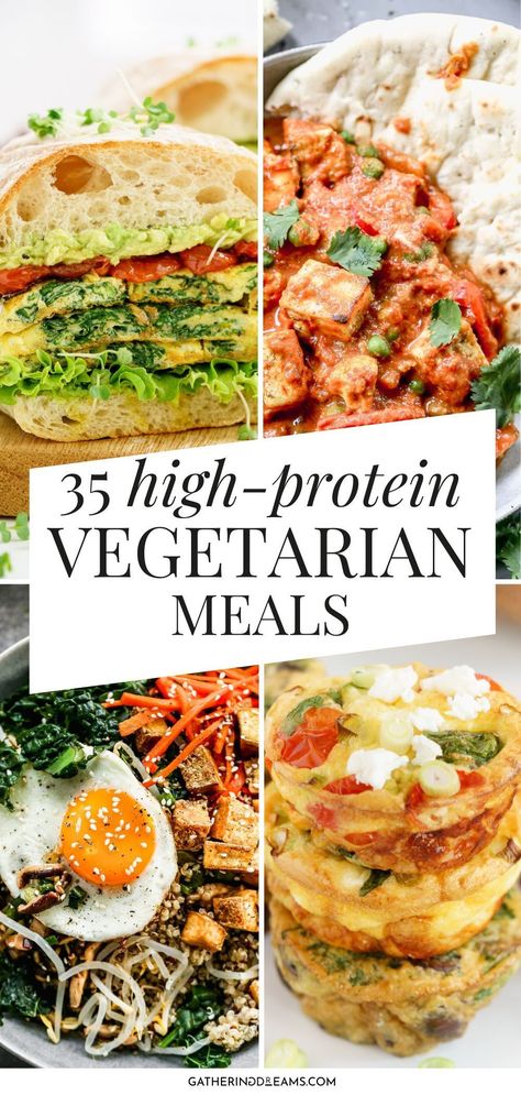 Busy schedule? No problem! These quick and easy vegetarian high protein meals are perfect for satisfying hunger in a pinch. Big Batch Vegetarian Meals, Healthy Dinner Vegetarian Recipes, Easy Family Dinner Ideas Vegetarian, Flexitarian Dinner Recipes, Quick Pescatarian Dinner, Single Vegetarian Meals, Easy Healthy Vegetarian Meal Prep, Meatless Dinners High Protein, Protein Meals For Vegetarians