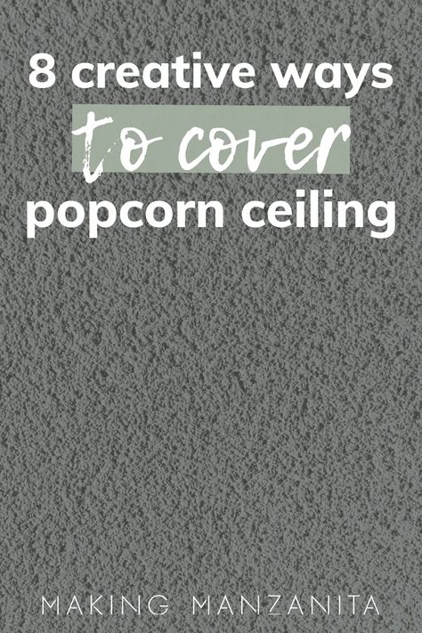 Do you have heavily textured or popcorn ceilings you want to cover? In this guide, we will outline how to cover popcorn ceiling and the cheapest way to do it. No scraping is required! Scraping Ceilings Popcorn, Diy Covering Popcorn Ceiling, How To Scrape A Popcorn Ceiling, How To Cover Textured Ceilings, Ceiling Tiles Over Popcorn Ceilings, Beadboard Over Popcorn Ceiling, Painting Over Popcorn Ceiling, Diy Remove Popcorn Ceiling, Update Popcorn Ceiling