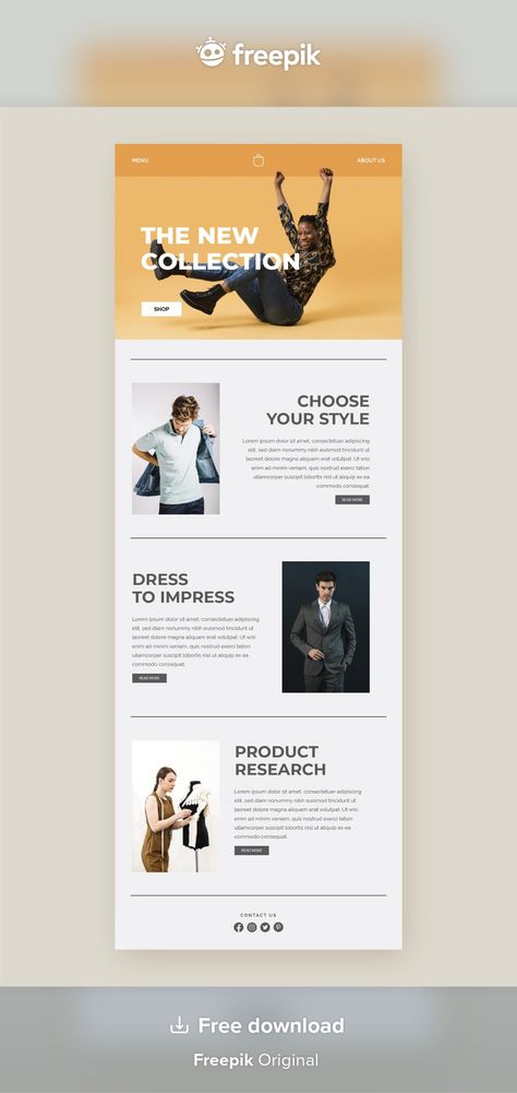 Newsletter Designs Layout, Professional Newsletter Design, Edm Template Email Marketing Design, Ecommerce Email Marketing, Modular Email Design, Ecommerce Newsletter Design, Ecommerce Email Template, Email Template Ui, Mailchimp Newsletter Design Inspiration