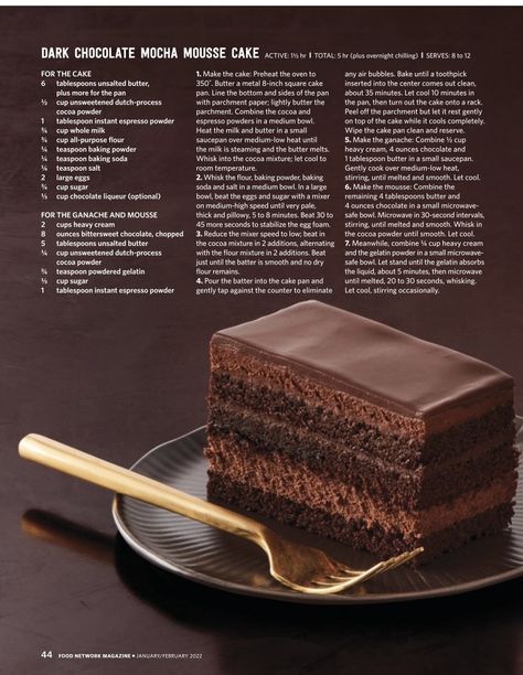 Mocha Mousse Cake, Dark Chocolate Mocha, Opera Cake, Mocha Mousse, Chocolate Cake Recipe Moist, Chocolate Mocha, Chocolate Mousse Cake, Mousse Cake, Easy Baking Recipes