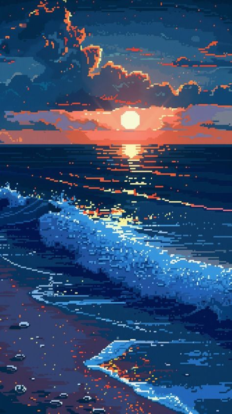 Pixel Art Beach view Wallpaper 4 Wallpaper Iphone Pixel Art, Summer Wallpaper Lock Screen, Cute Pixel Art Wallpaper, Pixel Art Background Iphone, Pixel Anime Wallpaper, Pixel Art Landscape Wallpaper, Pixel Iphone Wallpaper, Pixel Aesthetic Wallpaper, Pixel Wallpaper Aesthetic