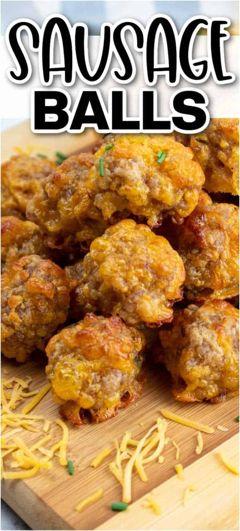 Best Sausage Ball Recipe, Easy Sausage Balls Recipes, Bisquick Sausage, Sausage Balls Bisquick, Sausage Cheese Balls, Sausage Balls Recipe, Sausage Bake, Mild Italian Sausage, Sausage Balls