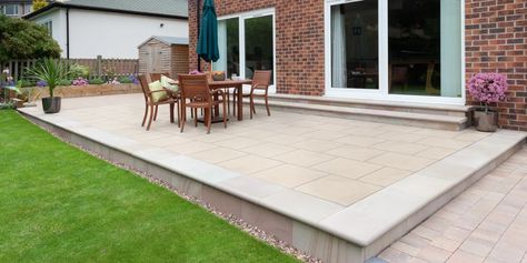 How your cancelled holiday could be the key to years of happy summers | Marshalls Porcelain Patio, Patio Paving, Outdoor Porcelain Tile, Clean Patio, Paving Ideas, Porcelain Paving, Outdoor Paving, Garden Paving, British Garden