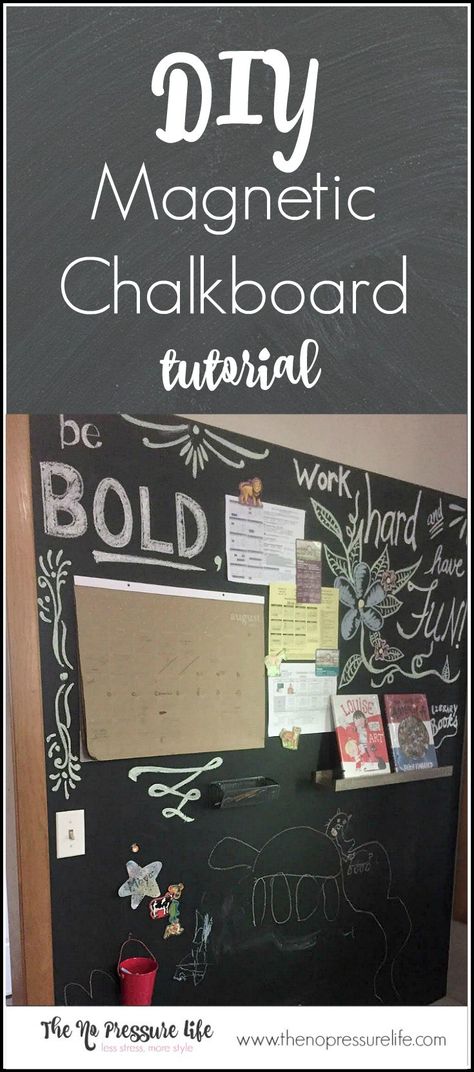 Chalkboard Wall Diy, Diy Magnetic Chalkboard, Chalkboard Wall Kitchen, Magnetic Chalkboard Wall, Chalkboard Wall Bedroom, Kitchen Chalkboard, Large Chalkboard, Blackboard Wall, Chalk Wall