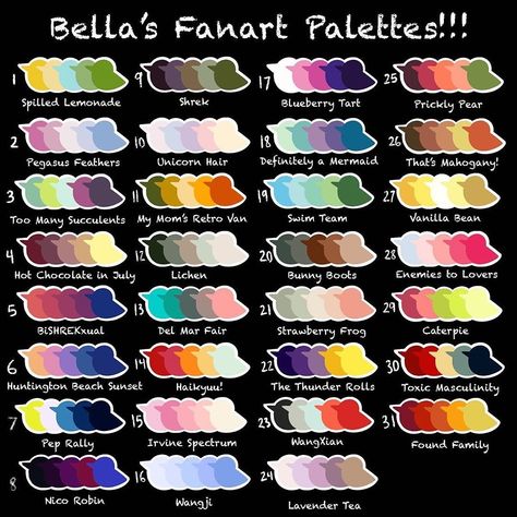 Procreate Free Brushes, Procreate Color Palettes, Procreate Free, Procreate Color Palette, Free Brushes, Cool Color Palette, Color Palette Challenge, Palette Art, Color Schemes Colour Palettes