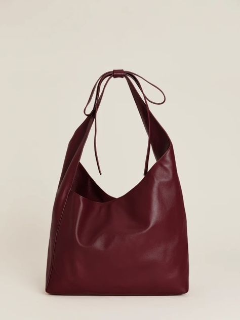 Best of Bags | Sustainable Bags | Reformation Red Hobo Bag, Slouchy Leather Tote, College Tote Bag, Uni Bag, Slouchy Tote, Soft Leather Handbags, Sustainable Bag, Fall Bags, Style Goals