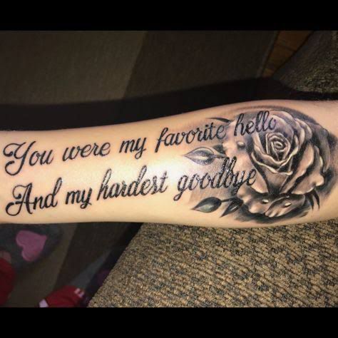 Memorial Tattoo Quotes, Grandma Tattoos, In Loving Memory Tattoos, Hardest Goodbye, Rip Tattoo, Acne Makeup, Remembrance Tattoos, Forarm Tattoos, Inspiration Tattoos