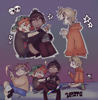 Main Four South Park Fanart, Kenny X Kyle South Park, Cartman X Kenny Fanart, Gyaru Cartman South Park, South Park Goths Fanart, Main 4 South Park Fanart, Style South Park Cute, South Park Scene Kyle, South Park Cartman Fanart