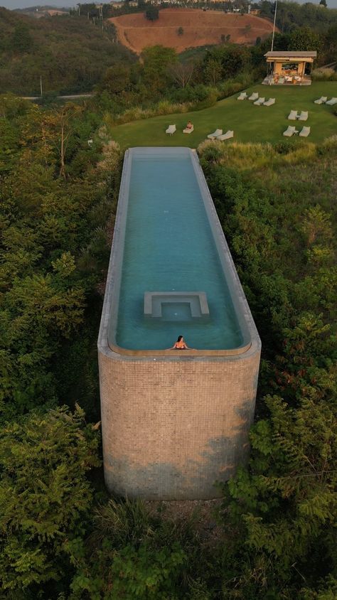 sala khaoyai | It's a New Year 2024 and we hope your wanderlust mode is on! 🌿✨ . Escape to our nature-surrounded haven and let tranquility be your… | Instagram Pool In Nature, Pool Architecture, Nature Pool, House In Nature, Small Pool, Architecture Design Concept, Natural Pool, Swimming Pool Designs, Architecture Exterior