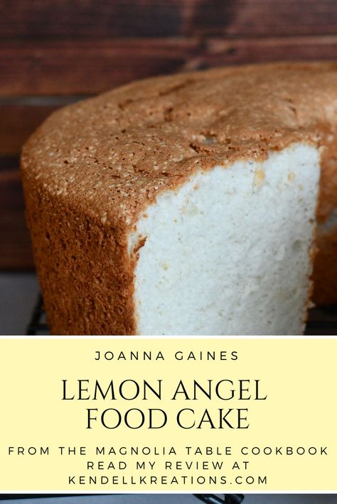 Joanna Gaines Lemon Angel Food Cake from the Magnolia Table Cookbook is a versatile beauty. Get my recipe for Pineapple Bourbon Brown Sugar Compote on todays blog at KendellKreations.com Joanna Gaines Angel Food Cake, Joanna Gaines Cake Recipe, Joanna Gaines Lemon Angel Food Cake, Lemon Angel Food Cake Recipes, Joanna Gaines Recipes Desserts, Magnolia Recipe, Angel Food Cake From Scratch, Magnolia Recipes, Lemon Angel Food Cake