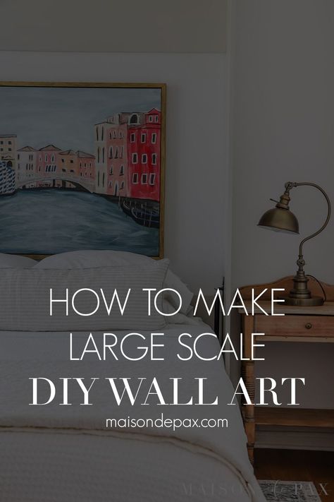 Make Your Own Large Wall Art, Diy Painting Large Canvas, Make Large Wall Art, Create Your Own Artwork, Diy Large Photo Wall Art, Abstract Bedroom Wall Art, Easy Diy Wall Art Painting Abstract, Painting A Large Canvas, Large Canvas Wall Art Ideas