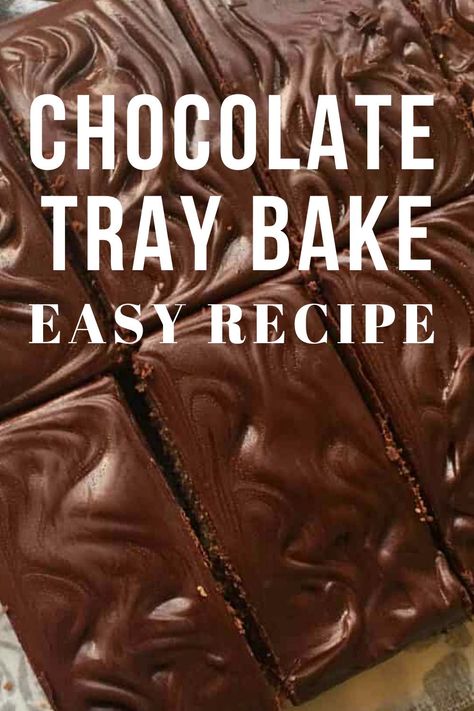 Chocolate Tray Bake Recipes, Best Tray Bakes, Chocolate Cake Tray Bake, Tray Bake Cake Recipes, Chocolate Traybake Recipes, Tray Bake Recipes Cake, Easy Traybakes, Tray Bake Cakes, Basic Sponge Cake Recipe